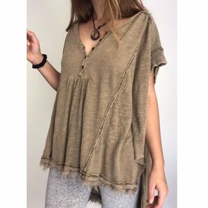 Free people aster Henley